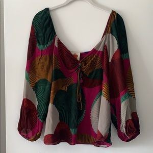 Farm Rio blouse made exclusively for Anthropologie